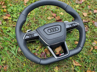 AUDI A6 C8 A8 SQ8 Q8 VOLANT kozeny zkoseny perforovana koža