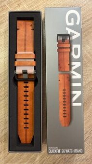Garmin QuickFit 26 kožený hnedý remienok