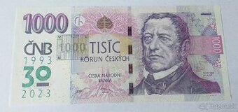 1000 Kč 2023 pretlač ČNB - 1