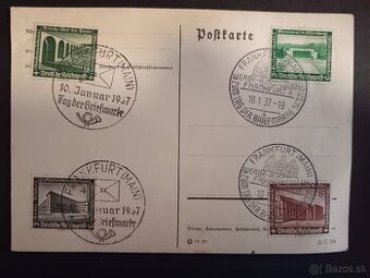 4 známky so 4 pečaťami, 10 Január 1937