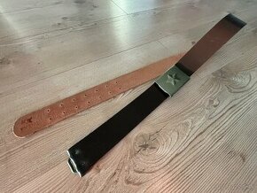 Vojenský opasok, remeň ČSĽA kožený, vz. 60 ako nový