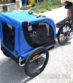 Prívesný vozík za bicykel pre psa
