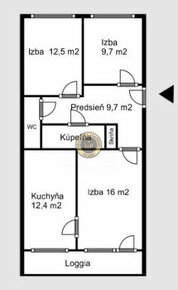3 izbový byt, BUZULUCKÁ ul., 68 m2, loggia