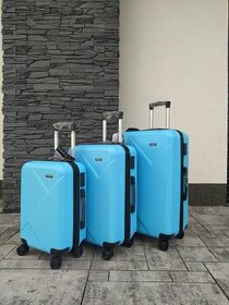 Cestovné kufre Mifex V99, sada 3ks, M,L,XL, tyrkys, TSA