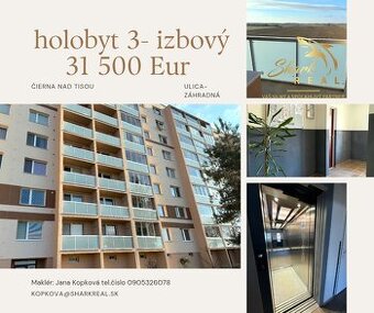 Ponúkame 3 izbový byt Čierna nad Tisou