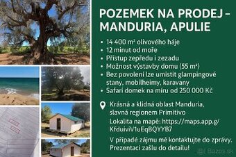 Pozemek u moře 14.400m2