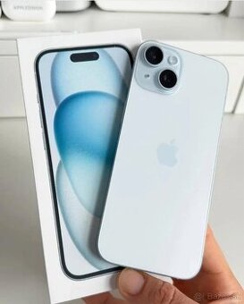 iPhone 15 128 GB – Blue, 8 mesiacov starý, TOP stav