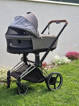 Cybex ePriam Chrome Brown + Seat Platinum, v záruke 02/2026