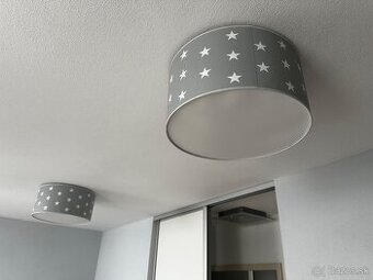 Detské stropné svietidlo STARS GREY 2xE27/60W/230V šedá