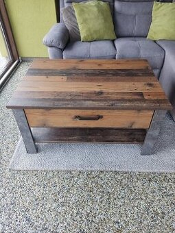 Konferenčný stolík Ontario - stôl hnedý - vintage