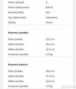 Odšťavovač Orava OS 109A - 1