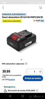 Parkside x20v real 4ah smart