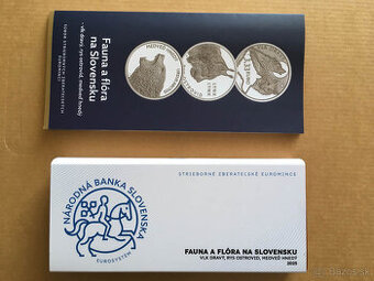 Fauna a flóra na Slovensku 2025 - súbor 3 x 3,33€ Ag mince