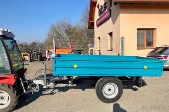 Vlečka za traktor nebo malotraktor, nájezdová brzda - 2 tuny