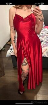 Spoločenské saténové šaty