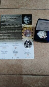 Pamätny list + minca Jozef Kroner Proof