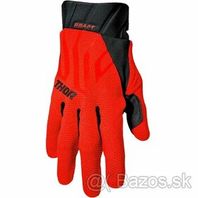 Predám rukavice THOR Draft red/black