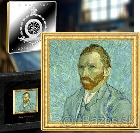 investičné strieborne mince - Vincent van Gogh - autoportrét - 1