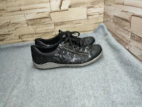 Remonte - Rieker 40 - dámske čierne topánky s membránou