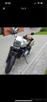 Predam predny kryt svetla a stit na BMW R-ninet Scramble
