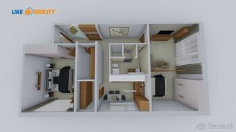 Na predaj veľkometrážny 2-izbový byt v centre Bánoviec nad B