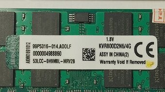 ...::: 8GB PC2 6400S - KVR800D2N6/4GB - 2ks :::...