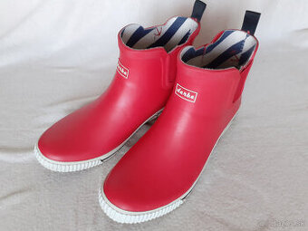 Dámske nízke červené gumáky DERBE č.41