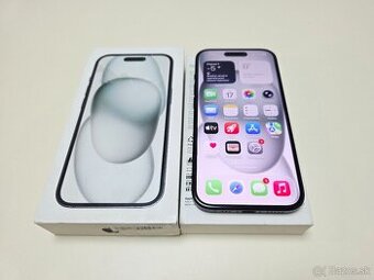 APPLE IPHONE 15 128GB BLACK,ZDRAVIE BATERKY 100%
