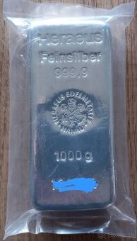 Investičné striebro Heraeus  1000 g