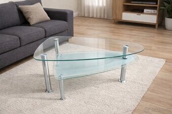 Sklenený konferenčný stolík – moderný dizajn