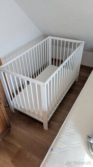 Detská postieľka IKEA GULLIVER + matrac + obliečka