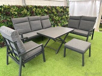 Hliníkový záhraný nábytok - polohovateľný