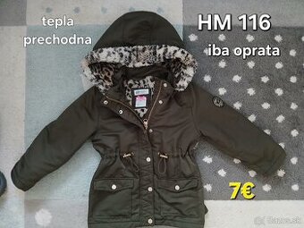 Dievcenska tepla prechodna bunda 116