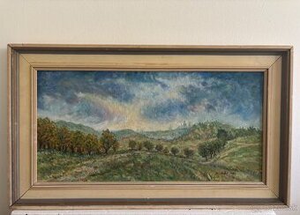 Obraz Ludvík Kadleček, Na obzoru, olej 48x83