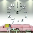 VELKÉ Nástenné hodiny na stenu 3D hodiny 015S silver - 1