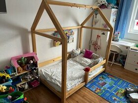 Detská domčeková posteľ + matrac