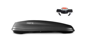 Strešný box Hapro Carver 6.5 L + priečniky Nordrive na hagus