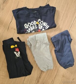 Chlapcensky balik mix teplaky mikiny vel 128/134