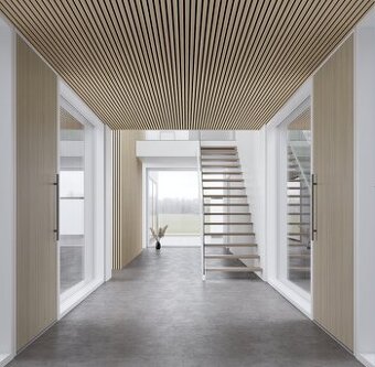 XXL 260x60x2,1cm Akustické panely- DREVO žiadna fólia - 1