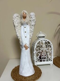 Vysoká soška anjelky 37x14x9 cm