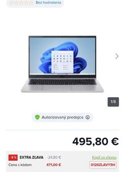 Acer aspire go15 strieborný