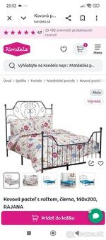 Predám novú modernú kovovú posteľ aj s matracom