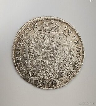 17 grajciar 1753 KB František Lotrinský, Kremnica, R, vzácn