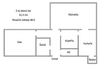 2-oj izbový byt - REZERVOVANÉ