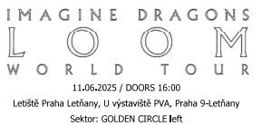 Imagine Dragons Praha 11.6.2025 Letisko Letňany