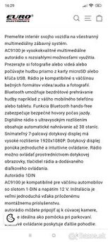 Autorádio LCD7" s vysúvacím dotykovým displejom