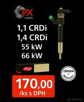 Repasované vstrekovače DELPHI 1.4 CRDi, 1.1 CRDi - KIA - 1