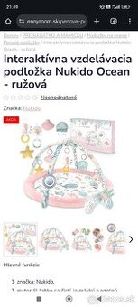 Interaktívna podložka Nukido Ocean - ružová