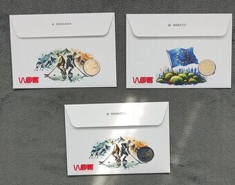 NUMIZMATICKÉ OBÁLKY – ME V Ľ. HOKEJI 2025 a VLAJKA EÚ  2024