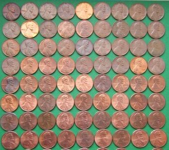 mince USA - 1 cent LINCOLN - sada a kusovky